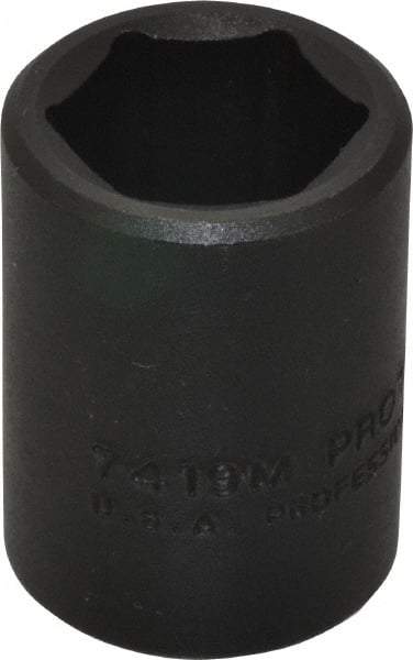 Proto - 1/2" Drive 19mm Standard Impact Socket - 6 Points, 1-1/2" OAL - Apex Tool & Supply