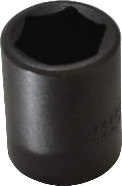 Proto - 1/2" Drive 22mm Standard Impact Socket - 6 Points, 1-39/64" OAL - Apex Tool & Supply