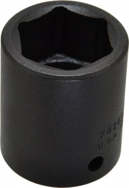 Proto - 1/2" Drive 26mm Standard Impact Socket - 6 Points, 2" OAL - Apex Tool & Supply