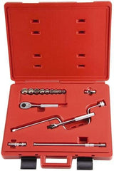 Proto - 15 Piece 3/8" Drive Socket Set - 12 Points, 3/8" to 7/8" Range, Inch Measurement Standard - Apex Tool & Supply