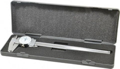 Fowler - 0" to 8" Range, 0.001" Graduation, 0.1" per Revolution, Dial Caliper - White Face, 1.96" Jaw Length - Apex Tool & Supply