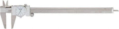 Fowler - 0" to 12" Range, 0.001" Graduation, 0.1" per Revolution, Dial Caliper - White Face, 2.35" Jaw Length - Apex Tool & Supply