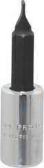 Proto - 1/4" Drive Slotted Screwdriver Socket - 1-53/64" OAL, 3/16" Blade Width, 0.032" Blade Thickness - Apex Tool & Supply