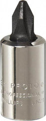 Proto - Screwdriver & Drag Link Sockets Type: Phillips Screwdriver Socket Drive Size (Inch): 1/4 - Apex Tool & Supply