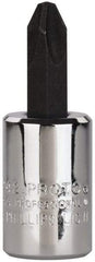 Proto - Screwdriver & Drag Link Sockets Type: Phillips Screwdriver Socket Drive Size (Inch): 3/8 - Apex Tool & Supply