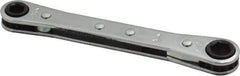 Proto - 1/4" x 5/16" 6 Point Ratcheting Box Wrench - Double End, 4-9/32" OAL, Steel - Apex Tool & Supply