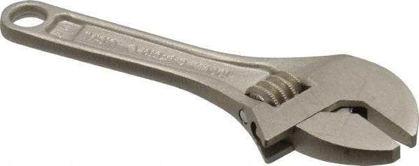 Proto - 1/2" Jaw Capacity, 4" Locking Adjustable Wrench - Steel, Chrome Finish - Apex Tool & Supply