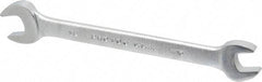 Proto - 7/16" x 1/2" Standard Open End Wrench - 6-3/8" OAL, Double End, Satin Finish, 15° Head Angle - Apex Tool & Supply