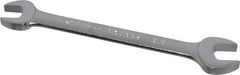 Proto - 1/2" x 9/16" Standard Open End Wrench - 7" OAL, Double End, Satin Finish, 15° Head Angle - Apex Tool & Supply