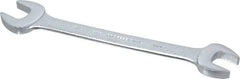 Proto - 11/16" x 3/4" Standard Open End Wrench - 8-7/8" OAL, Double End, Satin Finish, 15° Head Angle - Apex Tool & Supply