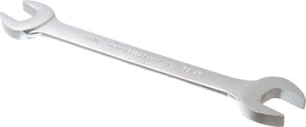 Proto - 11/16" x 25/32" Standard Open End Wrench - 8-7/8" OAL, Double End, Satin Finish, 15° Head Angle - Apex Tool & Supply