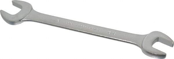 Proto - 13/16" x 7/8" Standard Open End Wrench - 10-1/8" OAL, Double End, Satin Finish, 15° Head Angle - Apex Tool & Supply