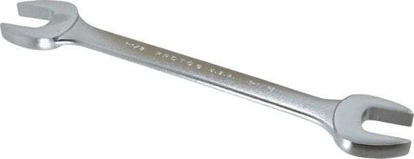 Proto - 1-1/16" x 1-1/8" Standard Open End Wrench - 12-5/8" OAL, Double End, Satin Finish, 15° Head Angle - Apex Tool & Supply