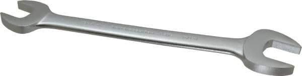 Proto - 1-1/16" x 1-1/4" Standard Open End Wrench - 13-9/16" OAL, Double End, Satin Finish, 15° Head Angle - Apex Tool & Supply