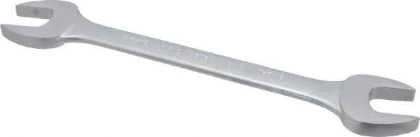 Proto - 1-3/8" x 1-7/16" Standard Open End Wrench - 15-3/4" OAL, Double End, Satin Finish, 15° Head Angle - Apex Tool & Supply