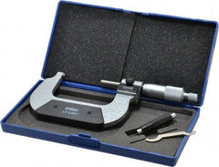 Fowler - 2 to 3" Range, 0.0001" Graduation, Mechanical Outside Micrometer - Ratchet Stop Thimble, Accurate to 0.00016", Digital Counter - Apex Tool & Supply