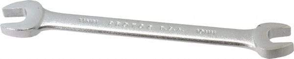 Proto - 10mm x 11mm Standard Open End Wrench - 5-3/4" OAL, Double End, Satin Finish, 15° Head Angle - Apex Tool & Supply