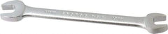 Proto - 10mm x 11mm Standard Open End Wrench - 5-3/4" OAL, Double End, Satin Finish, 15° Head Angle - Apex Tool & Supply