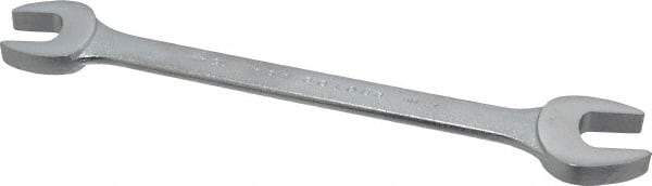 Proto - 16mm x 17mm Standard Open End Wrench - 8-1/8" OAL, Double End, Satin Finish, 15° Head Angle - Apex Tool & Supply