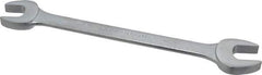 Proto - 16mm x 17mm Standard Open End Wrench - 8-1/8" OAL, Double End, Satin Finish, 15° Head Angle - Apex Tool & Supply
