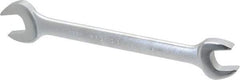Proto - 18mm x 19mm Standard Open End Wrench - 8-27/32" OAL, Double End, Satin Finish, 15° Head Angle - Apex Tool & Supply