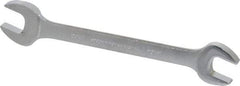 Proto - 20mm x 22mm Standard Open End Wrench - 9-1/2" OAL, Double End, Satin Finish, 15° Head Angle - Apex Tool & Supply