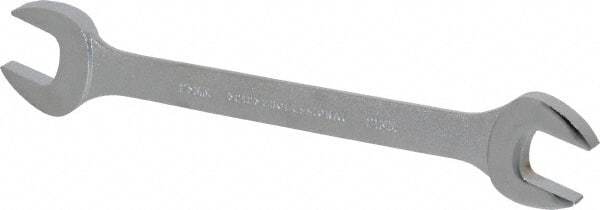 Proto - 21mm x 23mm Standard Open End Wrench - 10-1/8" OAL, Double End, Satin Finish, 15° Head Angle - Apex Tool & Supply