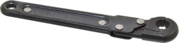 Proto - 3/8", Black Finish, Ratcheting Flare Nut Wrench - 12 Points, 5-7/16" OAL, Steel, Single End Head - Apex Tool & Supply
