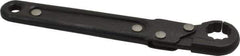 Proto - 1/2", Black Finish, Ratcheting Flare Nut Wrench - 12 Points, 5-7/16" OAL, Steel, Single End Head - Apex Tool & Supply