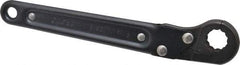 Proto - 9/16", Black Finish, Ratcheting Flare Nut Wrench - 12 Points, 7-1/4" OAL, Steel, Single End Head - Apex Tool & Supply