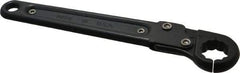 Proto - 11/16", Black Finish, Ratcheting Flare Nut Wrench - 12 Points, 7-1/4" OAL, Steel, Single End Head - Apex Tool & Supply