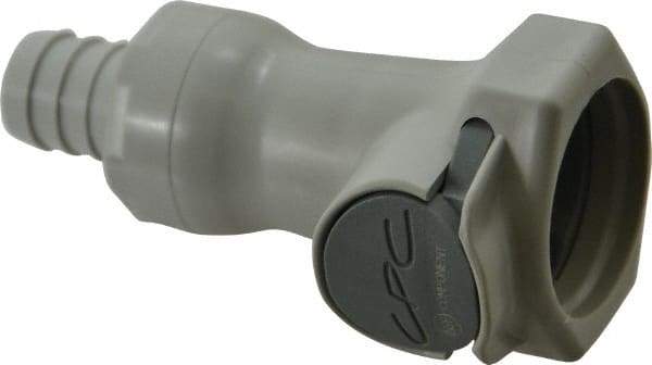 CPC Colder Products - Polypropylene Push-to-Connect Tube Female Connector - 60 Max psi, 1/2" Inside Diam, Gray - Apex Tool & Supply