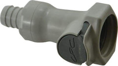 CPC Colder Products - Polypropylene Push-to-Connect Tube Female Connector - 60 Max psi, 1/2" Inside Diam, Gray - Apex Tool & Supply