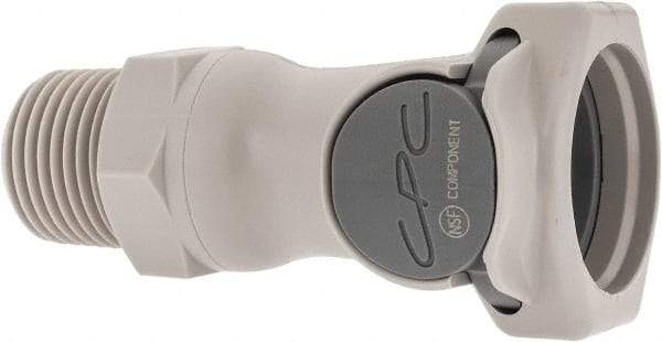 CPC Colder Products - 1/2" Outside Diam, 1/2 NPT, Polypropylene Push-to-Connect Tube Female Connector - 60 Max psi, Gray - Apex Tool & Supply