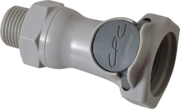 CPC Colder Products - 3/8" Outside Diam, 3/8 NPT, Polypropylene Push-to-Connect Tube Female Connector - 60 Max psi, Gray - Apex Tool & Supply