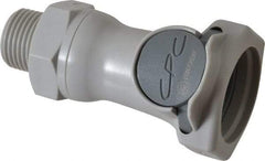CPC Colder Products - 3/8" Outside Diam, 3/8 NPT, Polypropylene Push-to-Connect Tube Female Connector - 60 Max psi, Gray - Apex Tool & Supply