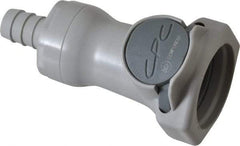 CPC Colder Products - Polypropylene Push-to-Connect Tube Female Connector - 60 Max psi, 3/8" Inside Diam, Gray - Apex Tool & Supply