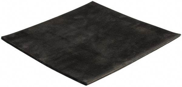 Made in USA - 12" Long, 12" Wide, 1/4" Thick, Neoprene Rubber Foam Sheet - 45 to 55 Durometer, Black, -20 to 180°F, 1,000 psi Tensile Strength, Adhesive Backing, Stock Length - Apex Tool & Supply
