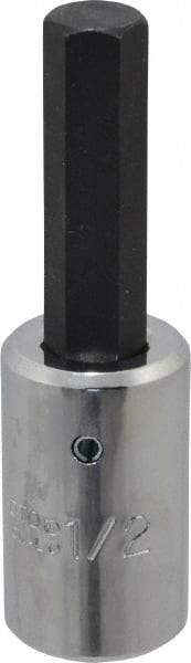 Proto - 1/2" Drive, 1/2" Hex Bit Socket - 3-5/8" OAL, 1-7/8" Bit Length - Apex Tool & Supply
