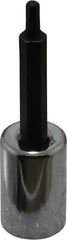Proto - 3/8" Drive, 1/8" Hex Bit Socket - 2-23/32" OAL, 1-5/8" Bit Length - Apex Tool & Supply