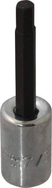 Proto - 3/8" Drive, 7/32" Hex Bit Socket - 2-23/32" OAL, 1-5/8" Bit Length - Apex Tool & Supply