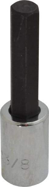 Proto - 3/8" Drive, 3/8" Hex Bit Socket - 2-23/32" OAL, 1-5/8" Bit Length - Apex Tool & Supply