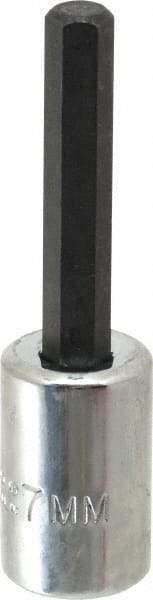 Proto - 3/8" Drive, 7mm Hex Bit Socket - 2-5/8" OAL, 1-5/8" Bit Length - Apex Tool & Supply