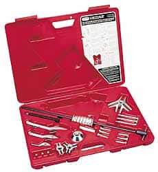 Proto - 19 Piece, 6 Ton Capacity, 7" Spread, General Pupose Puller Set - 8 Jaws, 6" Reach - Apex Tool & Supply
