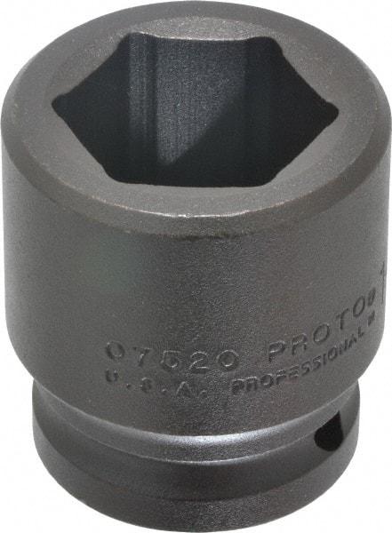 Proto - 3/4" Drive 1-1/4" Standard Impact Socket - 6 Points, 2-3/16" OAL - Apex Tool & Supply