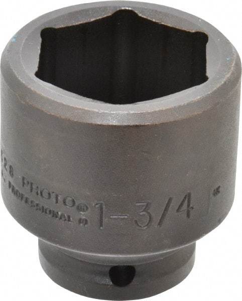 Proto - 3/4" Drive 1-3/4" Standard Impact Socket - 6 Points, 2-5/8" OAL - Apex Tool & Supply