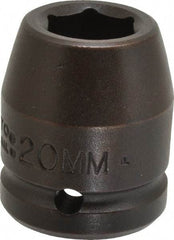 Proto - 3/4" Drive 20mm Standard Impact Socket - 6 Points, 1-59/64" OAL - Apex Tool & Supply