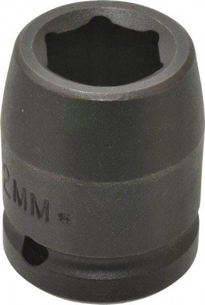 Proto - 3/4" Drive 22mm Standard Impact Socket - 6 Points, 2" OAL - Apex Tool & Supply