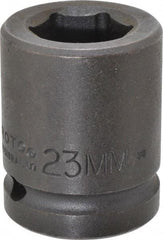 Proto - 3/4" Drive 23mm Standard Impact Socket - 6 Points, 2" OAL - Apex Tool & Supply