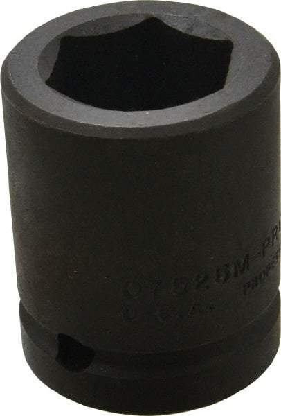 Proto - 3/4" Drive 25mm Standard Impact Socket - 6 Points, 2" OAL - Apex Tool & Supply